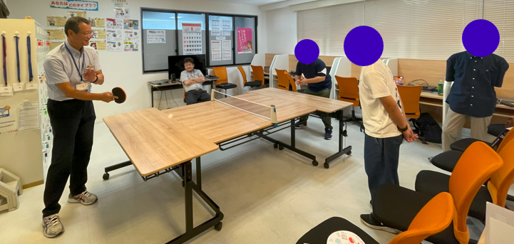 今週はイベントウイークです😄卓球大会を開催しました❗皆さん良い汗をかいていましたよ🤗スタッフ利用者さん共に大盛り上がりでした❗のイメージ画像